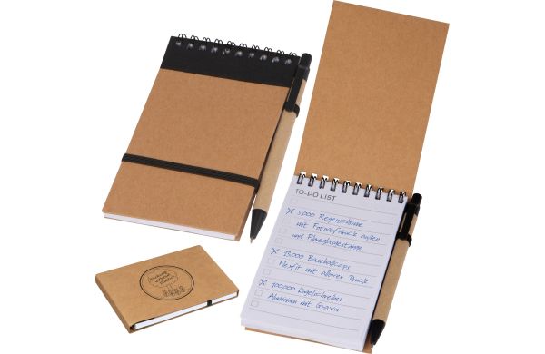 Ringbuch mit Kugelschreiber und To do Liste - schwarz