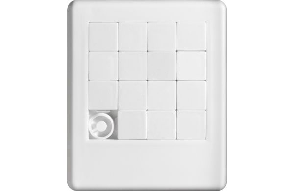 Schiebepuzzle aus Kunststoff - weiß