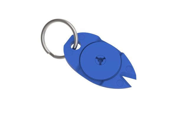 Schlüsselanhänger "Zecke", blau