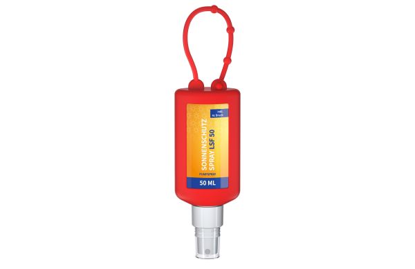 Sonnenschutzspray (LSF 50), 50 ml Bumper rot, Body Label (R-PET)
