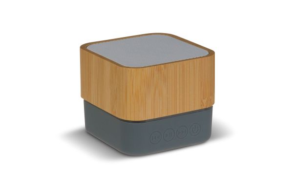 Speaker bamboo square 3W, grau