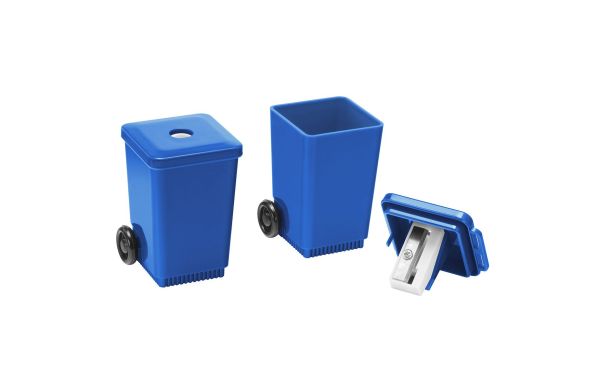 Spitzer Mülltonne_ blau