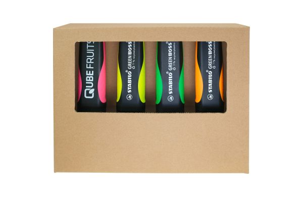 STABILO GREEN BOSS 4er Tisch-Set Leuchtmarkierer