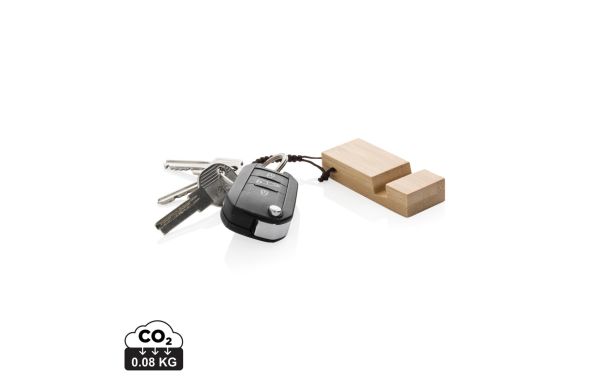 Standkey Bambus Schlüsselanhänger Telefonständer, braun