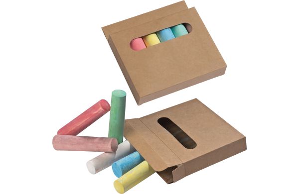 Straßenmalkreide in einem Karton - braun
