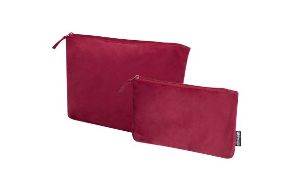 Swift GRS-recyceltes Kulturbeutelset aus Samt, bordeaux