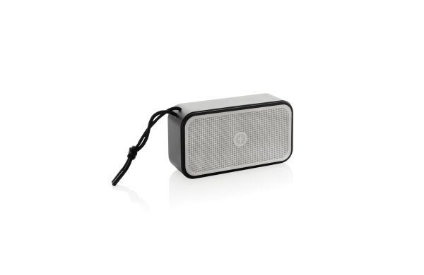 swiss peak 10w basslautsprecher aus recyceltem aluminium grau