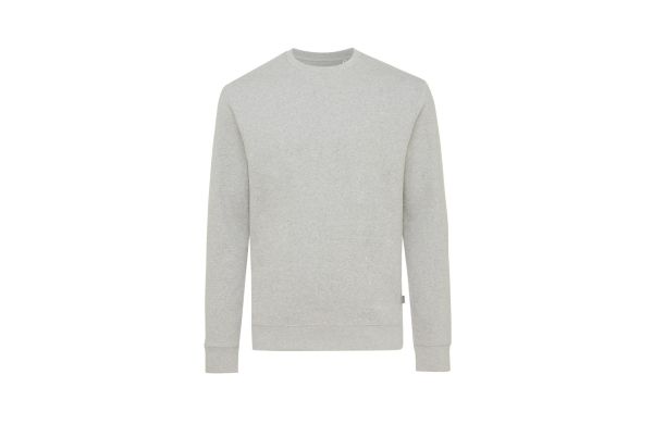 Iqoniq Denali ungefärbt. Rundhals-Sweater aus recycelter BW/heather grey/4XL
