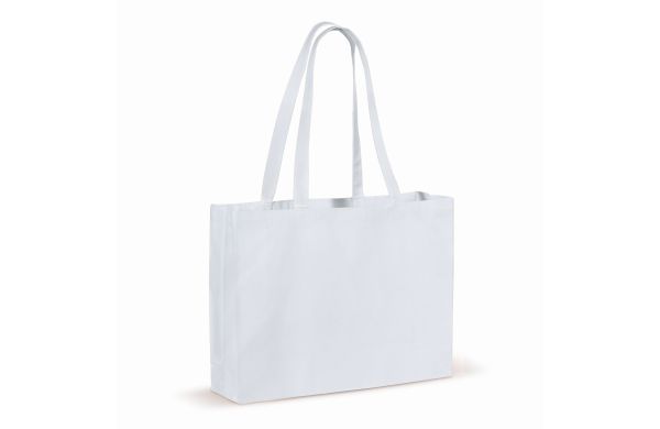 Tasche aus recycelter Baumwolle 140g-m² 49x14x37cm, weiss