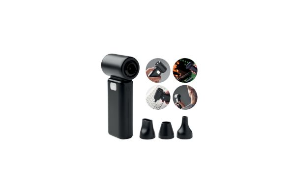 TECHMATE BAMBOO Tragbarer Turbo-Ventilator, schwarz