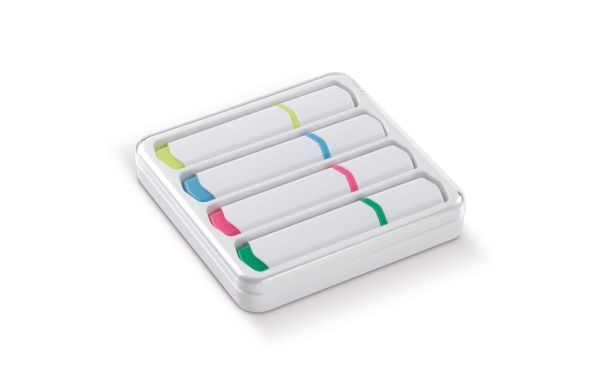 Textmarkter Set 4St., weiss