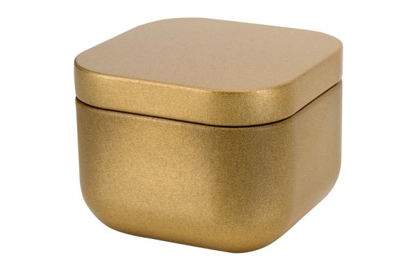 Tindra Quadratische Zinnkerze mit Vanille Duft, gold