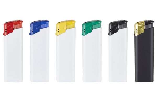 TOM® EB-15 Elektronik-Feuerzeug, farbige Kappe