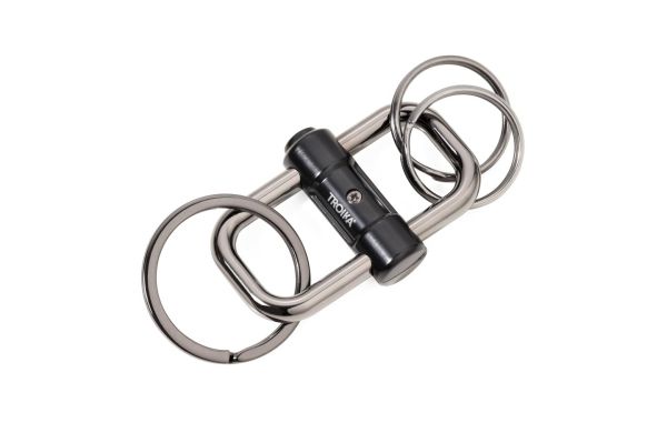 TROIKA-Schluesselanhaenger-2-WAY-KEY-gunmetal-schwarz