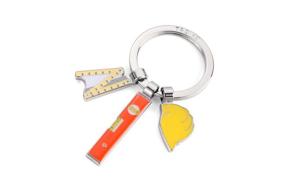 TROIKA-Schluesselanhaenger-BOB-gelb-orange-silberfarben