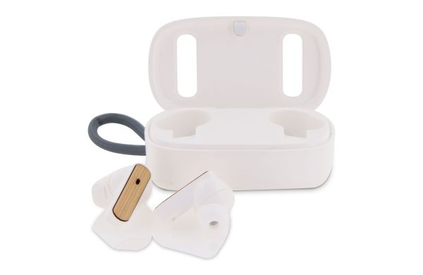 TWS Earbuds bamboo, weiss
