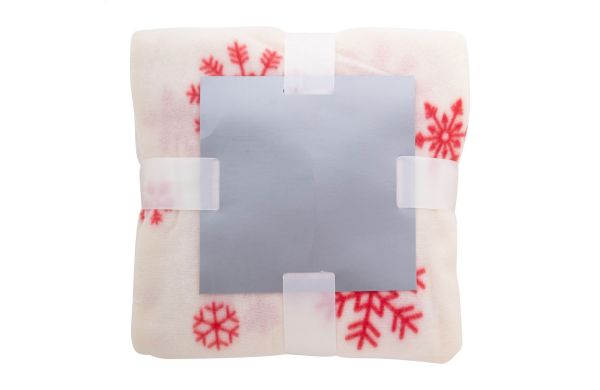 Uppsala Fleecedecke, weiss, rot