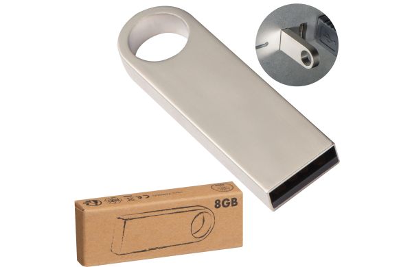 USB-Stick Metall 8GB - silbergrau