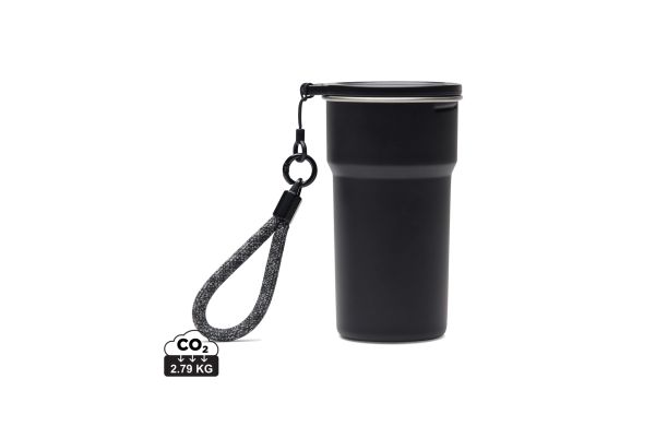 VINGA Parks Becher aus RCS Stainles Steel, 4 Stück, 250ml, schwarz
