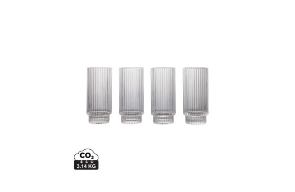 VINGA York Highball, 4-tlg. Set, transparent