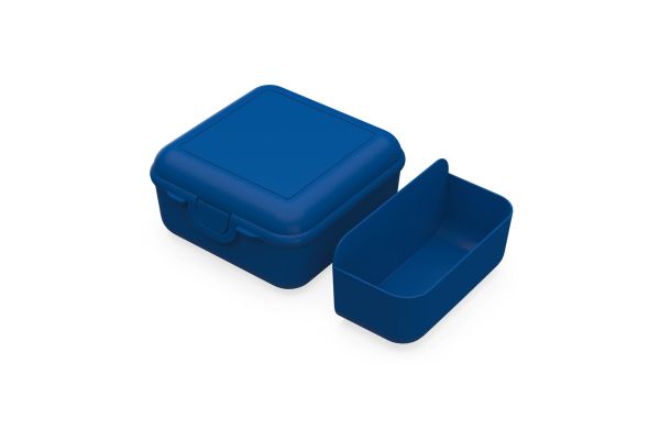Vorratsdose "Cube" deluxe, mit Trennschale, blau