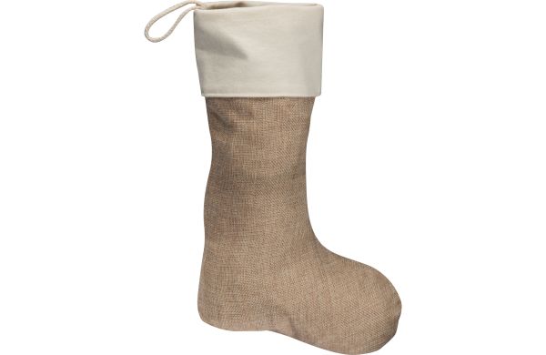 Weihnachtssocke aus Jute