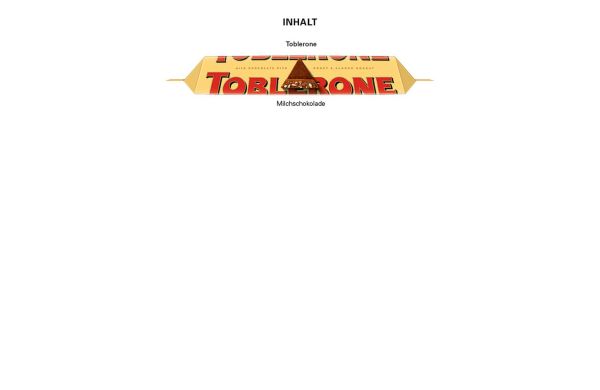 Werbedreieck Long, Toblerone Riegel 35 g