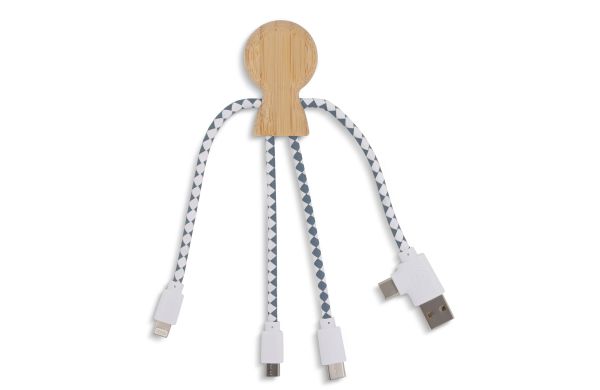 Xoopar Mr. Bio Bamboo Charging Cable, natur