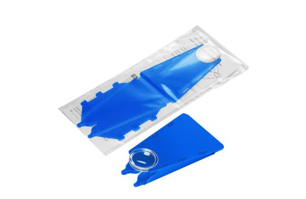 Zeckenentferner mit Lupe in Einzelverpackung_ blau
