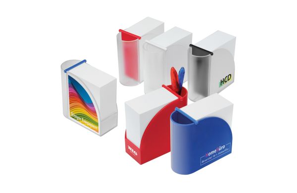 Zettelbox mit integriertem Köcher "Design"