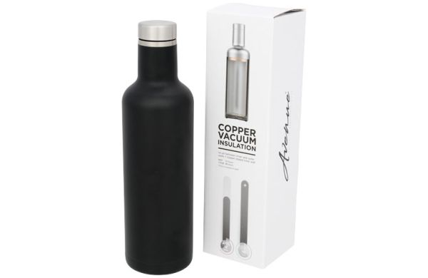 Pinto 750 ml Kupfer-Vakuum Isolierflasche - schwarz 
