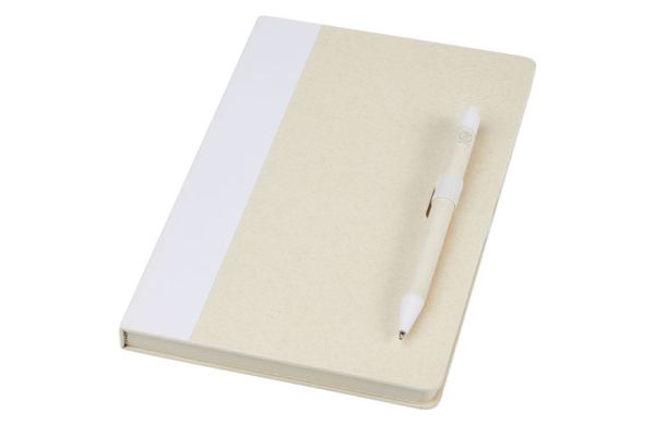 Dairy Dream A5 Notizbuch und Kugelschreiber-Set aus recyceltem Milchkarton - weiss 