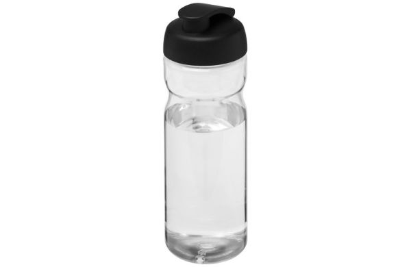 H2O Active® Base 650 ml Sportflasche mit Klappdeckel - transparent, schwarz 