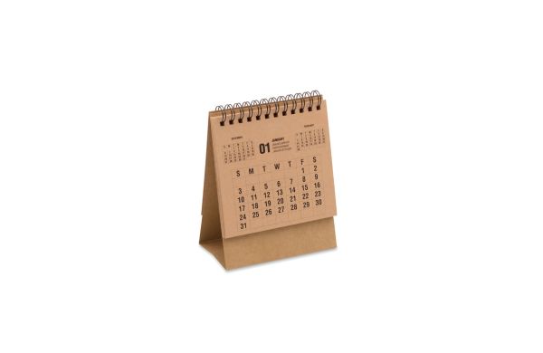 4-Jahres-Tischkalender, Beige