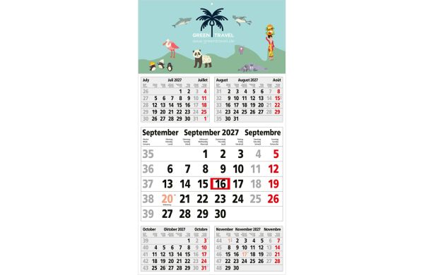 5-Monatskalender Einblatt Budget 5 großer laufender Monat