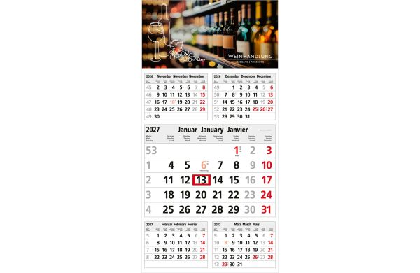5-Monatskalender Einblatt Commerce 5 Post A postoptimiert