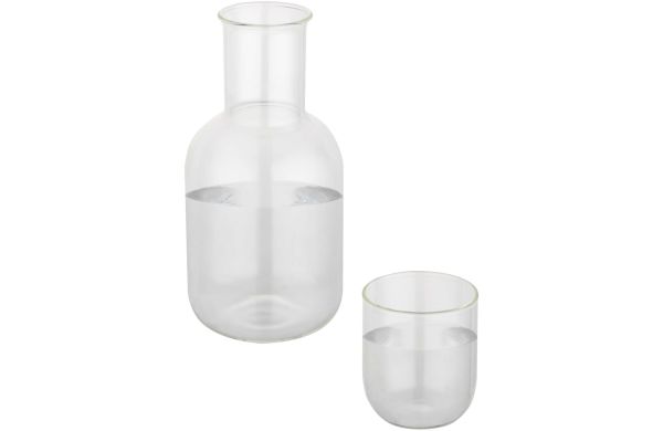 Amelie Set aus Glaskaraffe und Tasse, transparent