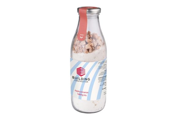 Backmischungen in Flasche, Transparant, Apfel-Zimt-Kuchenmix