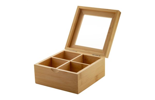 Bambus-Teebox Bancha, weiss
