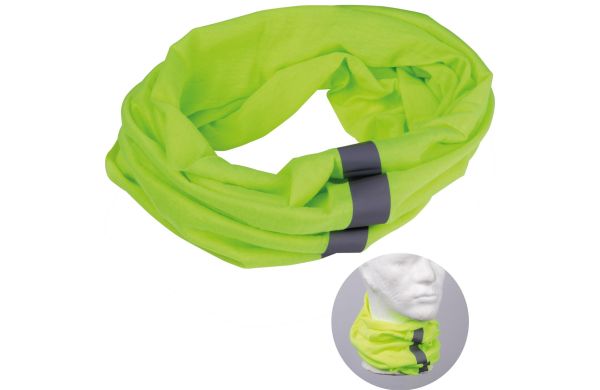Bandana-Loop-Schal-mit-Reflektorstreifen-gelb