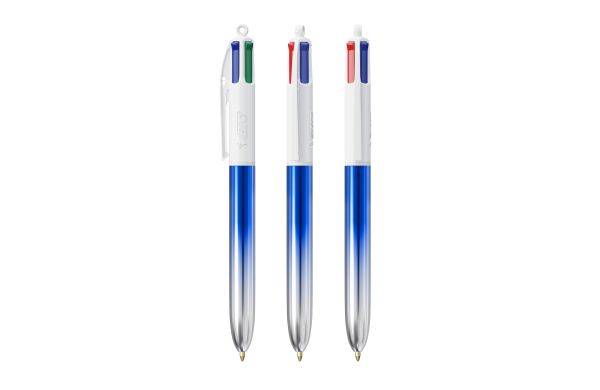 BIC® 4 Colours® Bicolor Blau/Silber