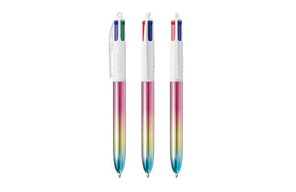 BIC® 4 Colours® Farbverlauf Rosa/Gelb/Türkis
