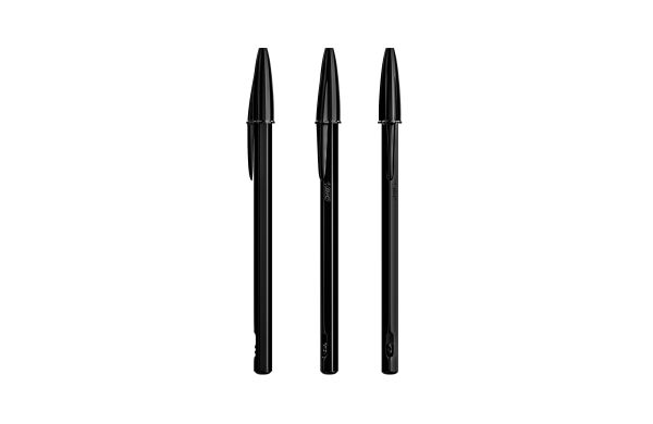 BIC® Cristal® Re'New Full Shine Black Schwarz Schwarz Tinte