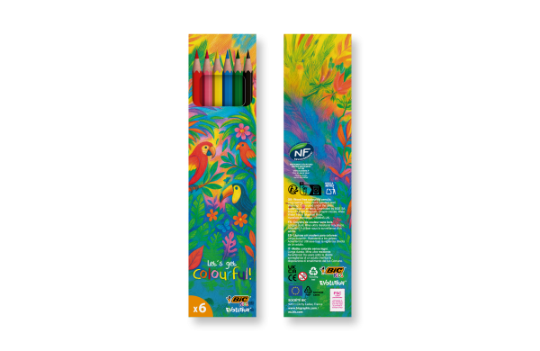 BIC® Kids Evolution® Colouring set x 6 units -Box Mehrfarbig