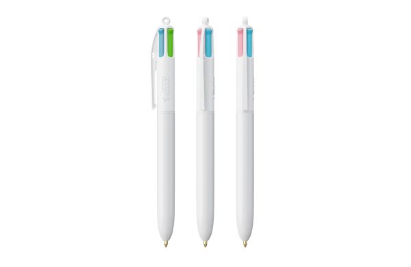 BIC 4 Colours Fashion Kugelschreiber, Weiß