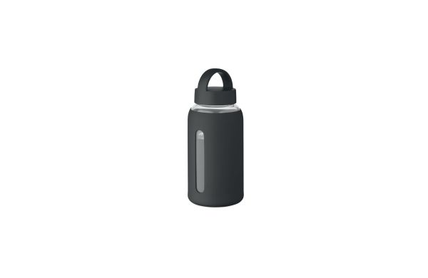 BORIS Flasche Borosilikatglas 600ml, schwarz
