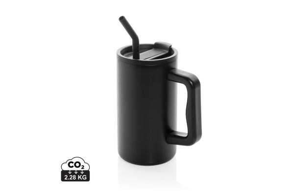 Cube Becher aus RCS recyceltem Stahl 800ml, schwarz