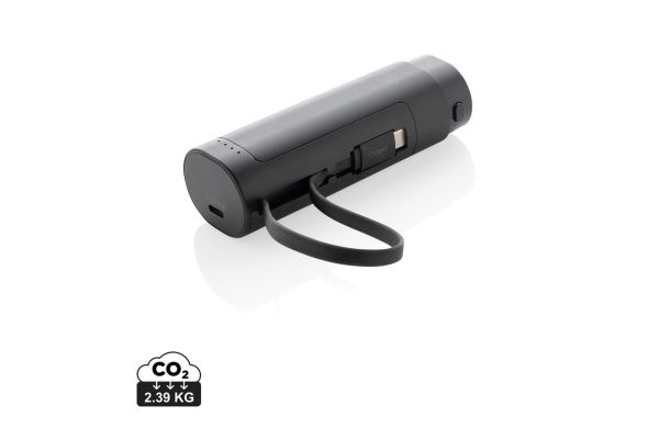 CycleCell 5000mah Powerbank mit herausnehmbarer Batterie, schwarz