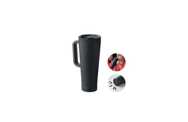 Doppelwandiger Becher 700ml, Schwarz