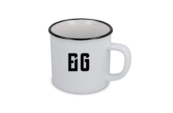 Emaille-Stil Keramikbecher 280ml, weiss
